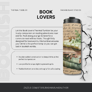 Book Lovers Bookish Thermal Tumbler