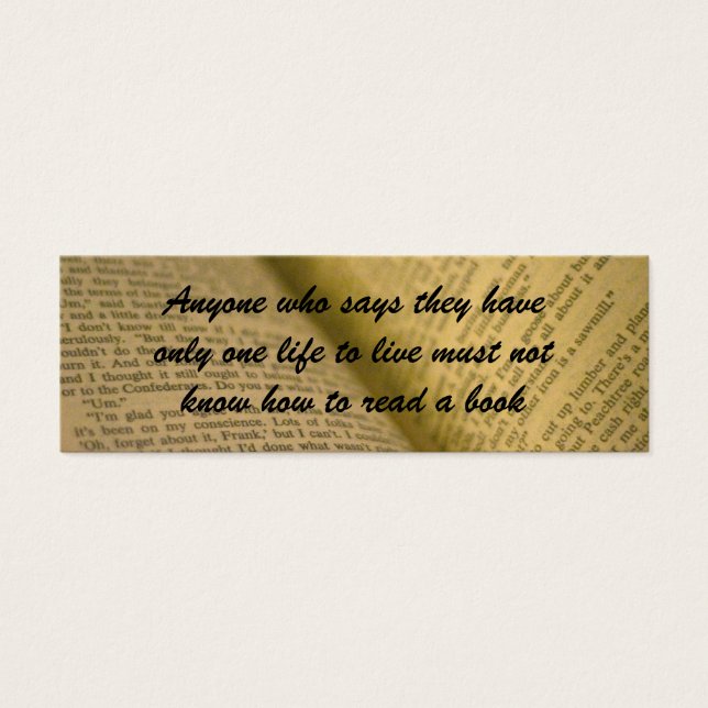 book lover's bookmark (Front)