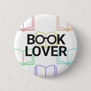Book lover's button