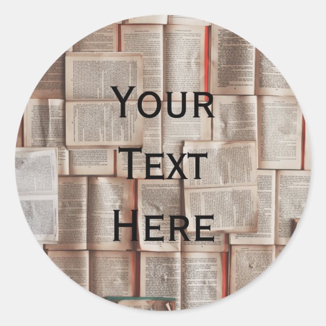 Book Lovers Classic Round Sticker (Front)