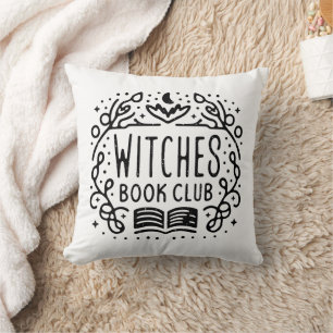 Book lovers club witch academia aesthetic throw pillow