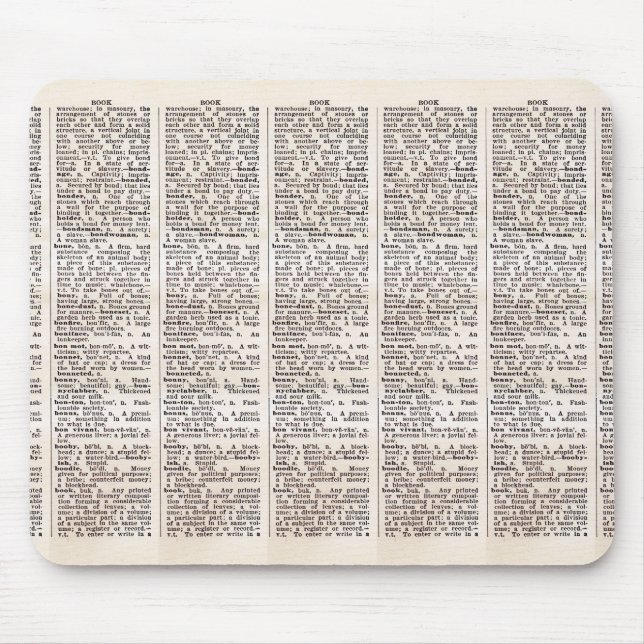 Book Lover's Dictionary Page Mouse Pad (Front)