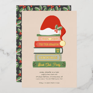 Book Lovers Foil Holiday Card