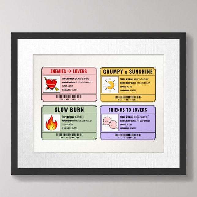 Book Lover's Fun Romance Tropes  Poster (Creator Uploaded)