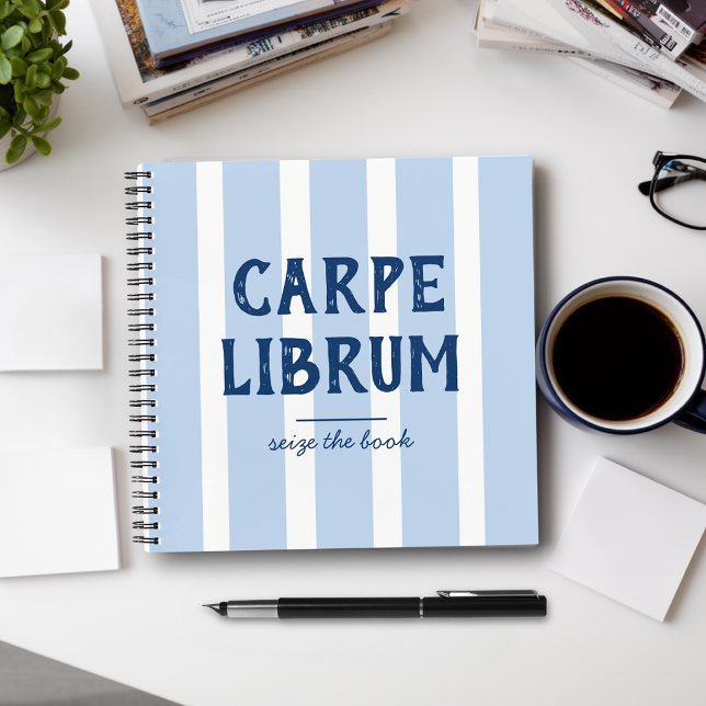 Book Lover's Funny Saying Custom Striped Notebook (Creator Uploaded)