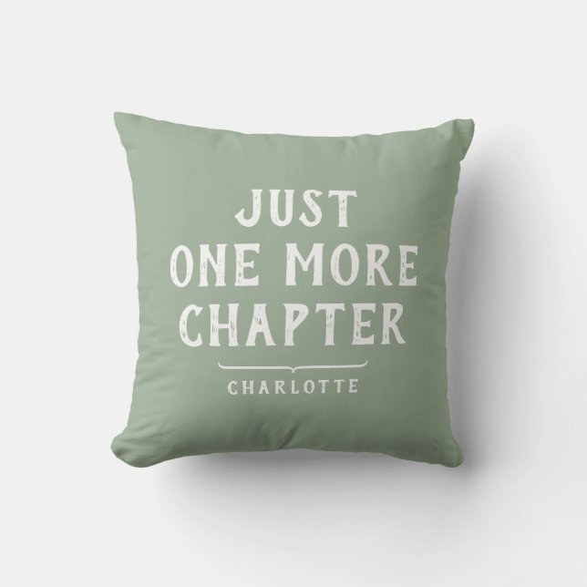 Book Lover's Funny Saying Personalized Throw Pillow (Front)