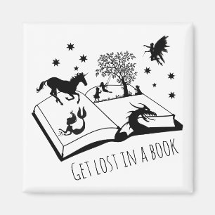 Book Lovers Get Lost in a Book Art Magnet