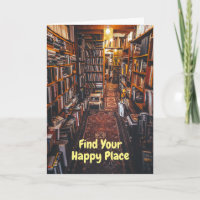 Book Lovers Happy Birthday with bookstore photo