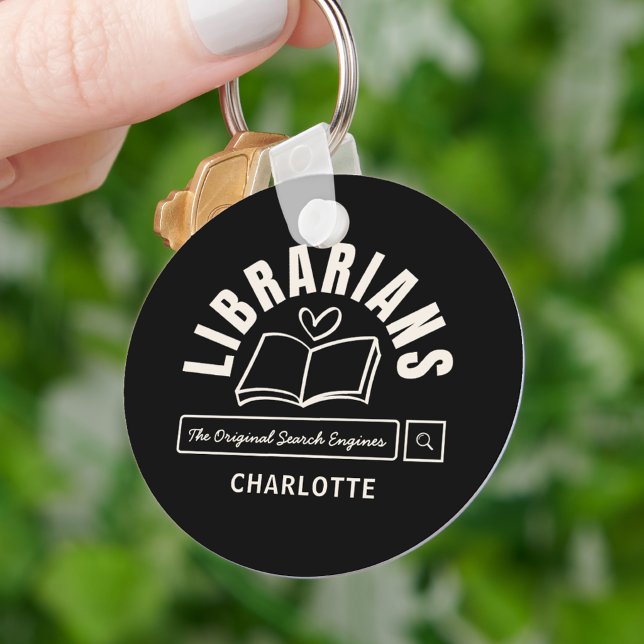 Book Lovers Librarian Funny Saying Gift Keychain (Creator Uploaded)