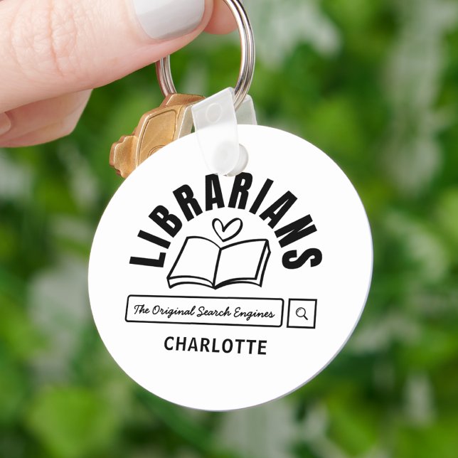 Book Lovers Librarian Funny Saying Gift Keychain (Creator Uploaded)