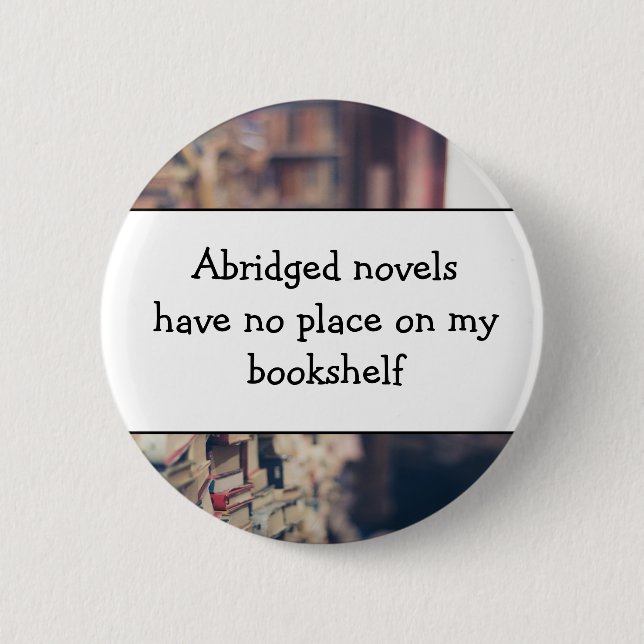 Book lovers, literature 2 inch round button (Front)