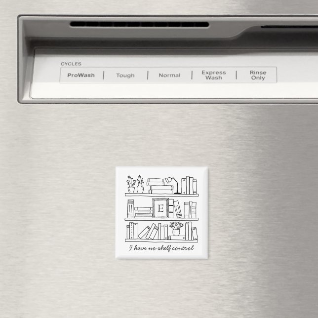 Book Lover's Monogram Quote  Magnet (In Situ (Dishwasher))