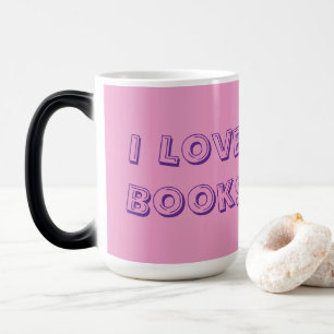 Book Lovers Pink Morphing Mug