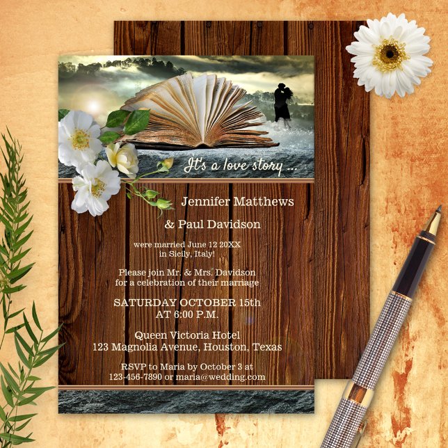 Book Lovers Post or After Wedding Party Invitation (Creator Uploaded)