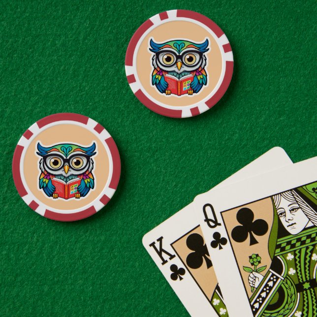 "Book Lovers Unite" Poker Chips (Poker Table (Double))