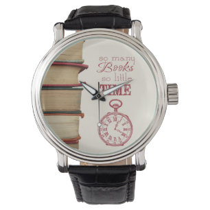 book lovers vintage watch "So Many Books"