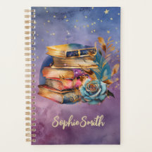 Book Lovers Whimsical Stack of Books