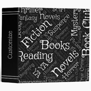 Book Lovers Word Cloud Binder