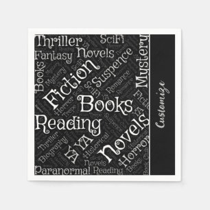 Book Lovers Word Cloud Napkin