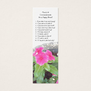 Book Mark - Mom's 10 Commandments Book Mark