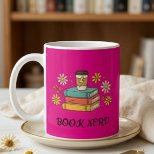 Book Nerd Aesthetic Stylish Elegant Gift Minimal  Coffee Mug