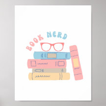 Book Nerd Girl Retro Design