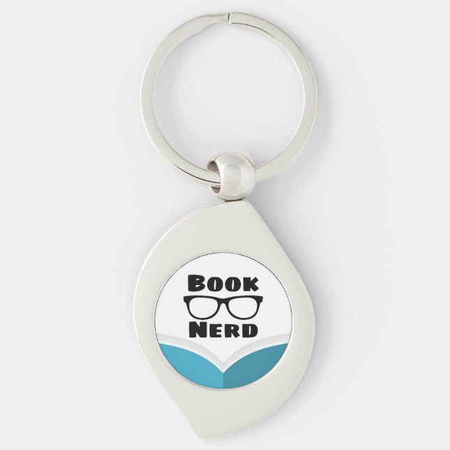 Book Nerd Keychain (Front)