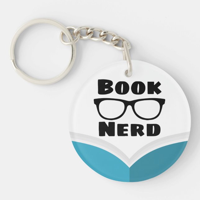 Book Nerd Keychain (Front)