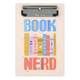 Book Nerd Mini Clipboard – Colourful Bookish Desig