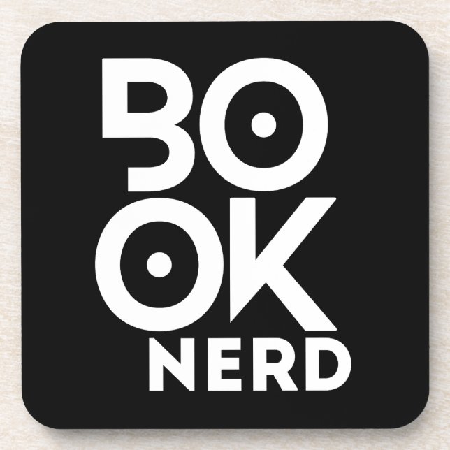 Book Nerd Reading Books Literature Coaster (Front)
