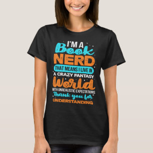 Book Nerd Reading Reader Bookworm Librarian Biblio T-Shirt