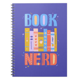 Book Nerd Spiral Notebook with Illustrated Books