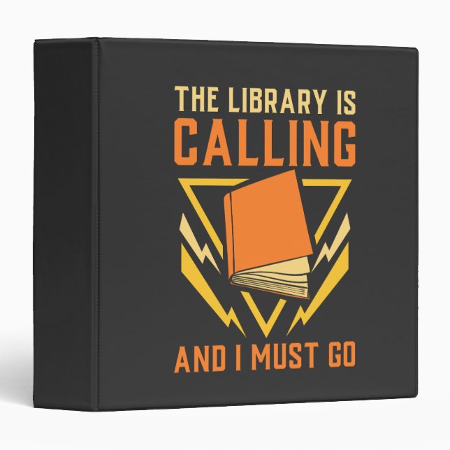 Book Nerd - The Library Is Calling Binder (Front/Spine)