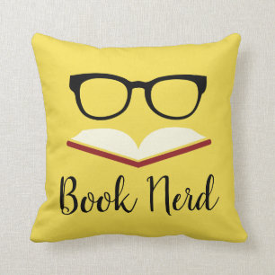 Book Nerd Throw Pillow