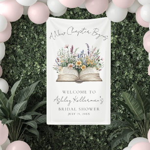 Book New Chapter Wildflower Bridal Shower Sign