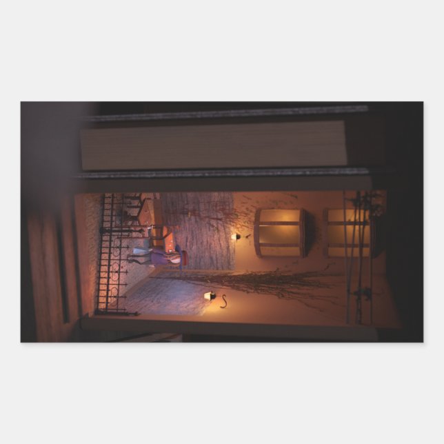 Book nook diorama -  gone shopping sticker (Front)