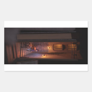 Book nook diorama - gone shopping sticker