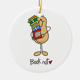 Book Nut T-shirts and Gifts Ceramic Ornament