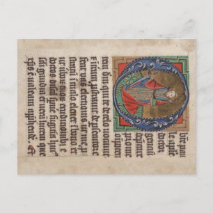 Book of Hours Medieval Illuminated Manuscript Postcard