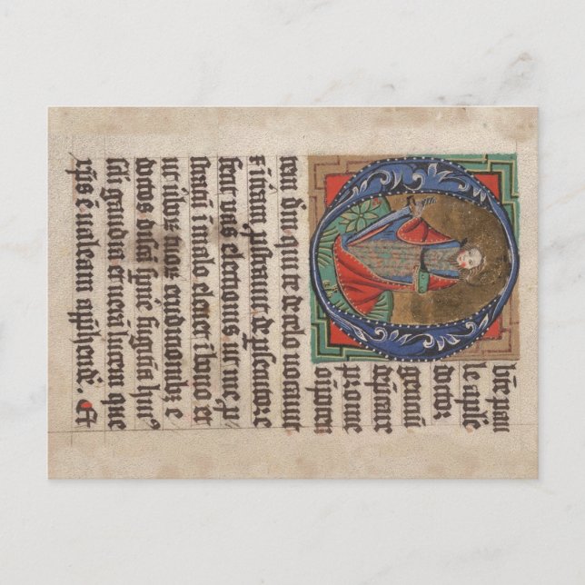 Book of Hours Medieval Illuminated Manuscript Postcard (Front)