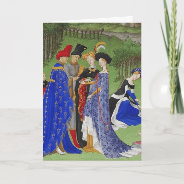 Book of hours medieval ladies & lords version 2 invitation (Front)