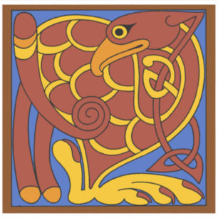 Book Of Kells Celtic Knot Medieval Bird