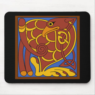 Book Of Kells Celtic Knot Medieval Bird Mouse Pad