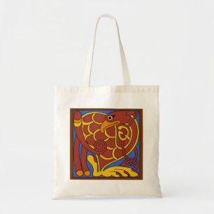Book Of Kells Celtic Knot Medieval Bird Tote Bag