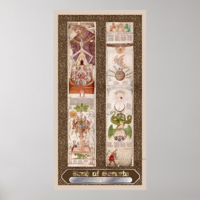 Book of Secrets "Visio Mystica" Alchemy Poster (Front)
