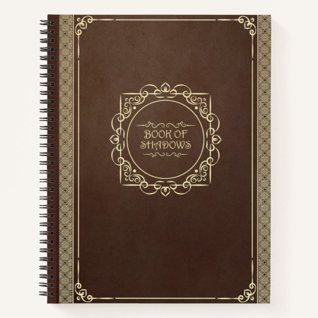 Book of shadows distressed brown vintage journal  (Front)