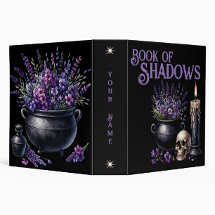 Book of Shadows Grimoire Binder Black Purple