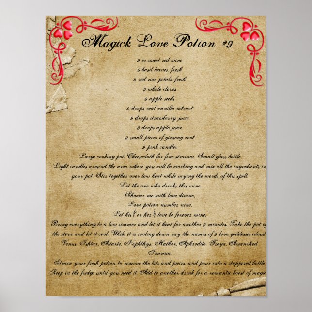 Book of Shadows MAGICK LOVE POTION #9 Poster (Front)