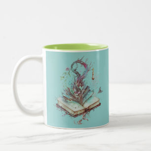 Book of Shadows Mystical Pagan Wiccan Halloween Two-Tone Coffee Mug