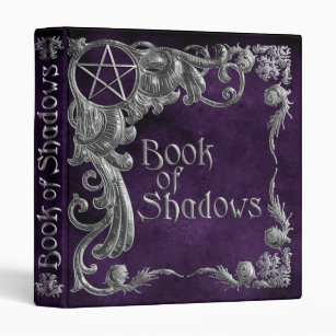 Book Of Shadows Purple Silver Highlight 1-In Spine Binder